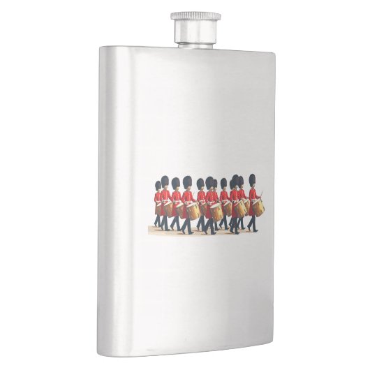 Twelve Drummers Drumming Cut Out Stencil-Style 1 フラスク (右)