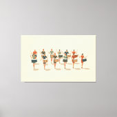 Twelve Drummers Drumming Mid-Mod Stencil-Style 1 キャンバスプリント (正面)