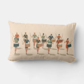 Twelve Drummers Drumming Mid-Mod Stencil-Style 1 ランバークッション (裏面)
