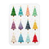 Twelve Festive Christmas Trees マグネット (縦)