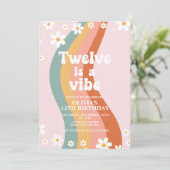 Twelve is a Vibe グルーヴィーレインボー12歳の誕生日おめでとう 招待状 (スタンド正面)