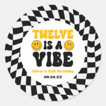 Twelve Is A Vibe Retro 12th Birthday Party