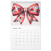 Twelve Seasonal Coquette Bows Calendar カレンダー (2月 2027)