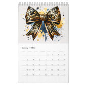 Twelve Seasonal Coquette Bows Calendar カレンダー (1月 2026)