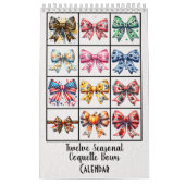 Twelve Seasonal Coquette Bows Calendar カレンダー (カバー)