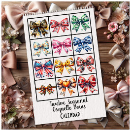 Twelve Seasonal Coquette Bows Calendar カレンダー