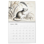 Twelve Spirits – Chinese Zodiac Ink Calendar 2026 カレンダー (1月 2026)
