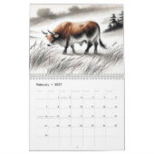 Twelve Spirits – Chinese Zodiac Ink Calendar 2026 カレンダー (2月 2027)