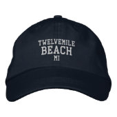 Twelvemile Beach Michigan Embroidered Baseball Hat 刺繍入りキャップ (正面)