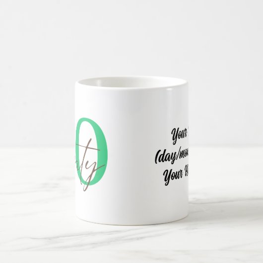 Twentieth 20 Year Anniversary Personalization コーヒーマグカップ (中央)