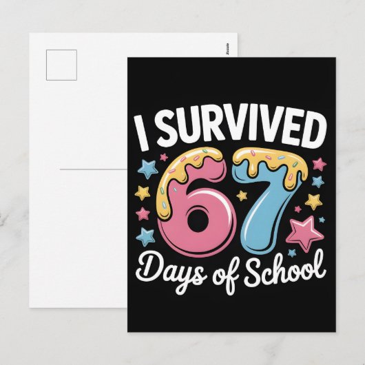 Twenty 67 Days Of School Celebration Postcard 2025 シーズンポストカード (正面/裏面)