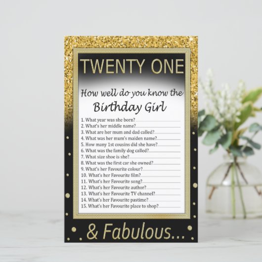 Twenty One誕生日の女の子をどんなによく知っているか (スタンド正面)