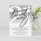 Twenty One Simple Script 21歳の誕生日 招待状 (スタンド正面)