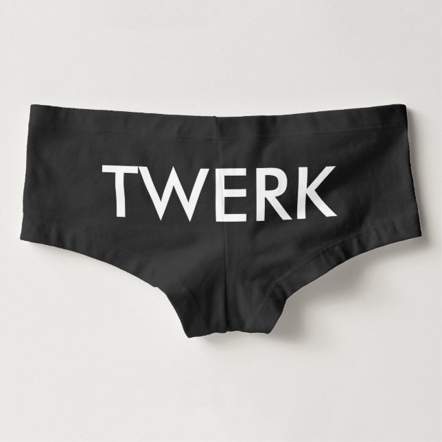 TWERKの黒いホットパンツ ホットショーツ (裏面)