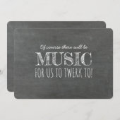 Twerk Bridesmaidへの音楽おもしろいの提案 招待状 (正面/裏面)