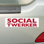 Twerkerの社会的なバンパーステッカー バンパーステッカー (車上)