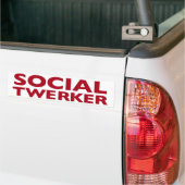 Twerkerの社会的なバンパーステッカー バンパーステッカー (トラック上)
