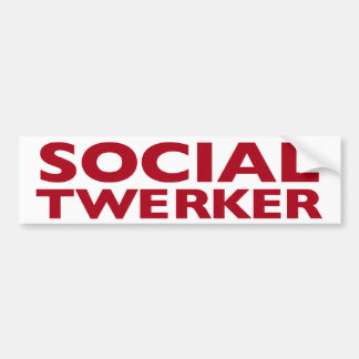 Twerkerの社会的なバンパーステッカー バンパーステッカー