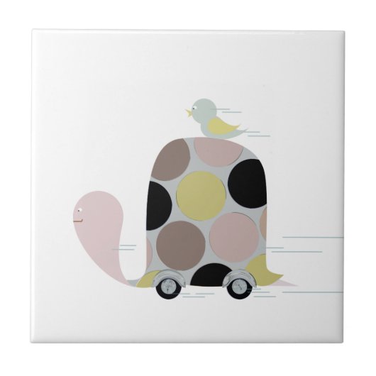 Tweter on a Turtle Stone Coaster タイル (正面)