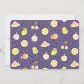 Twettiフルーツオレンジ写真2nd誕生日 招待状 (裏面)