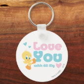 Twety "Love You With All Myハート" キーホルダー (正面)