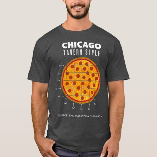 twHistory Regional Pizza Chicago Tavern Style Tシャツ (正面)