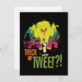"Twick or Tweet" TWEETY™ & SYLVESTER™ インビテーションポストカード (正面/裏面)