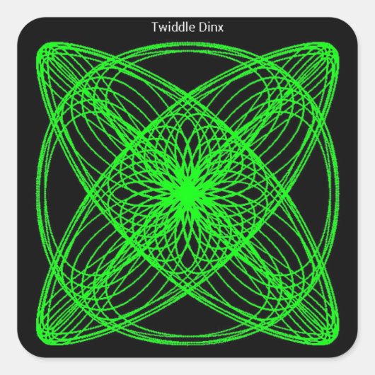 Twidle #52 - 1.5インチスクエアステッカー – 1枚20枚 スクエアシール (正面)