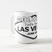 TwiFic歓迎されたMeetupラスベガスのマグ コーヒーマグカップ (正面左)