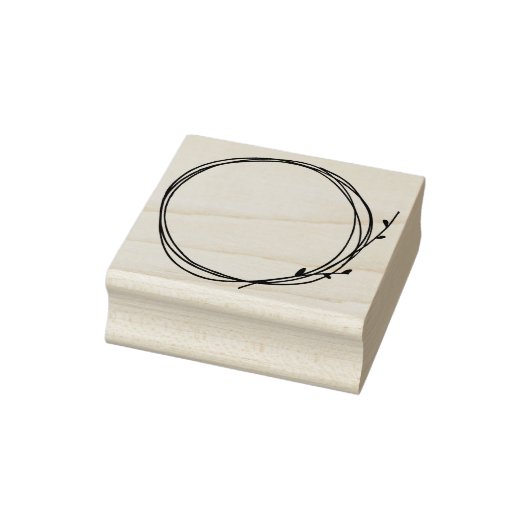 Twigリースカジュアル国自然サークルサラウンド ラバースタンプ (スタンプ)