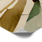 Twig絵を描でカラフルエレガントの鳥の ポスター (角)