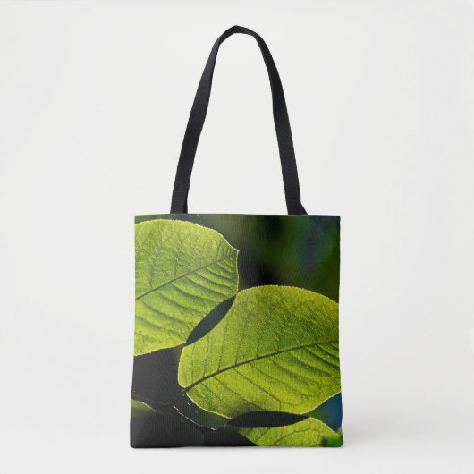 Twig leaf green foliage veins トートバッグ (正面)