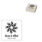 Twigs & Flowers Wedding Wreath Monogram ラバースタンプ (押印)