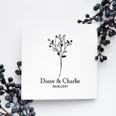 Twigs Wedding Monogram ラバースタンプ