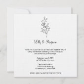 Twigs Wedding Monogram Invitation Design 招待状 (裏面)