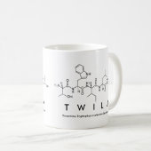 Twilaペプチド名mug コーヒーマグカップ (正面右)