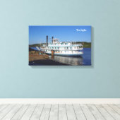 Twilightキャンバスの印刷船尾 キャンバスプリント (インサイチュ (ウッドフロア))