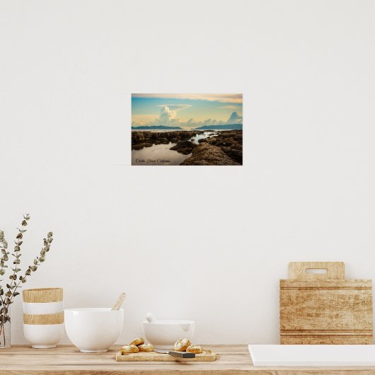 Twilight at the Tide Pools at Cabrillo Beach ポスター (キッチン)