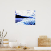 Twilight beach in shades of blue ポスター (キッチン)