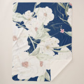 Twilight Bloom I Sherpa Blanket - Florals シェルパブランケット (正面)
