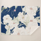Twilight Bloom I Sherpa Blanket - Florals シェルパブランケット (正面(横))