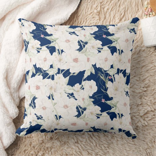 Twilight Bloom II Pillow - Florals クッション (ブランケット)