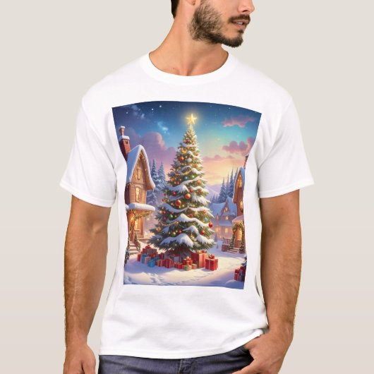 Twilight Christmas Village – Holiday Magic Under t Tシャツ (正面)