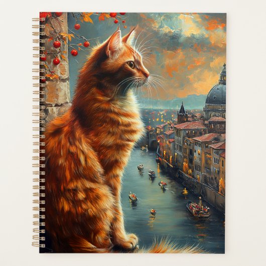 Twilight in Venice | 運河の上のジンジャーキャット プランナー手帳 (正面)