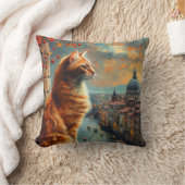 Twilight in Venice | Ginger Cat on a Canal クッション (ブランケット)