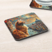 Twilight in Venice | Ginger Cat on a Canal コースター (左側)