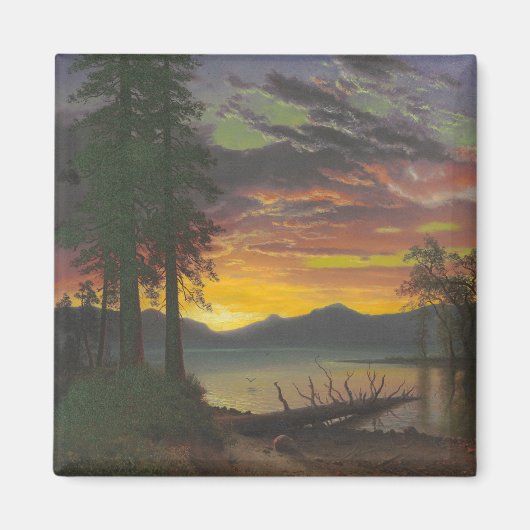Twilight, Lake Tahoe, c.1870s (キャンバス上の油) マグネット (正面)