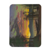 Twilight, Lake Tahoe, c.1870s (キャンバス上の油) マグネット (縦)