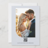 Twilight Navy, Mist Lavender & Silver Periwinkle 招待状 (裏面)