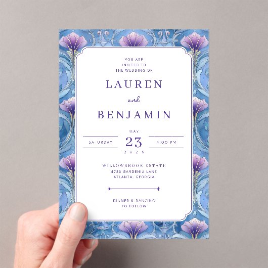 Twilight Nouveau Wedding アクリル招待状 (インサイチュ (ポータブル))